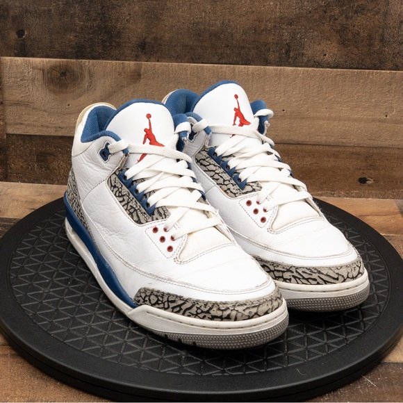 Nike Air Jordan 3 Retro OG True Blue Mens Shoes Size 10.5 136064-104 2011 - Picture 3 of 9